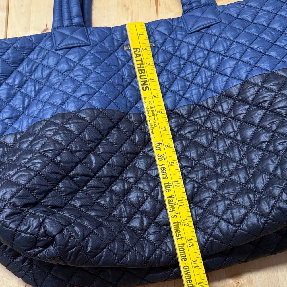 MZ Wallace Quilted Navy and Black Two-Tone Tote Bag - Picture 7 of 11